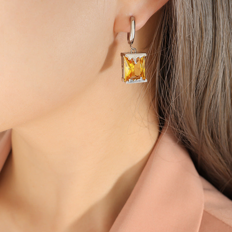 Pendant Titanium Steel Mixed Copper Necklace Fashion Commuter Earrings Jewelry Cn558