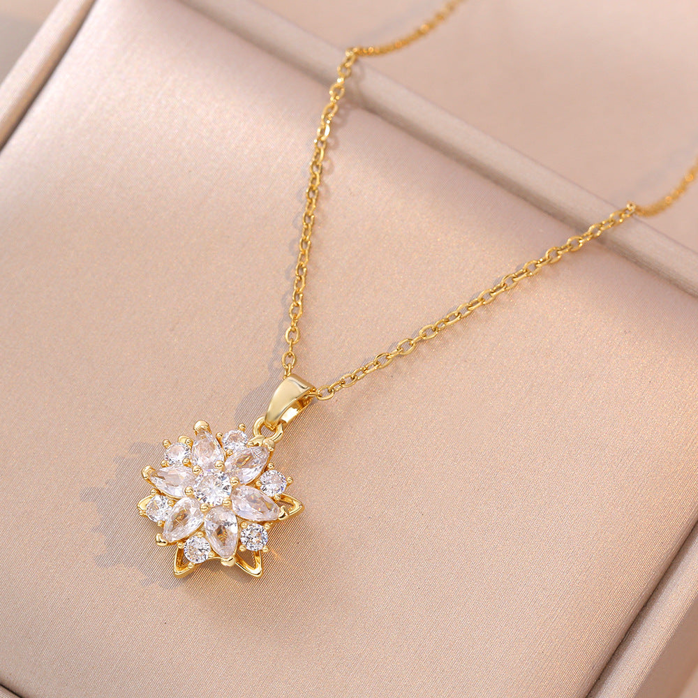 Rotatable Flower Ring Cn477