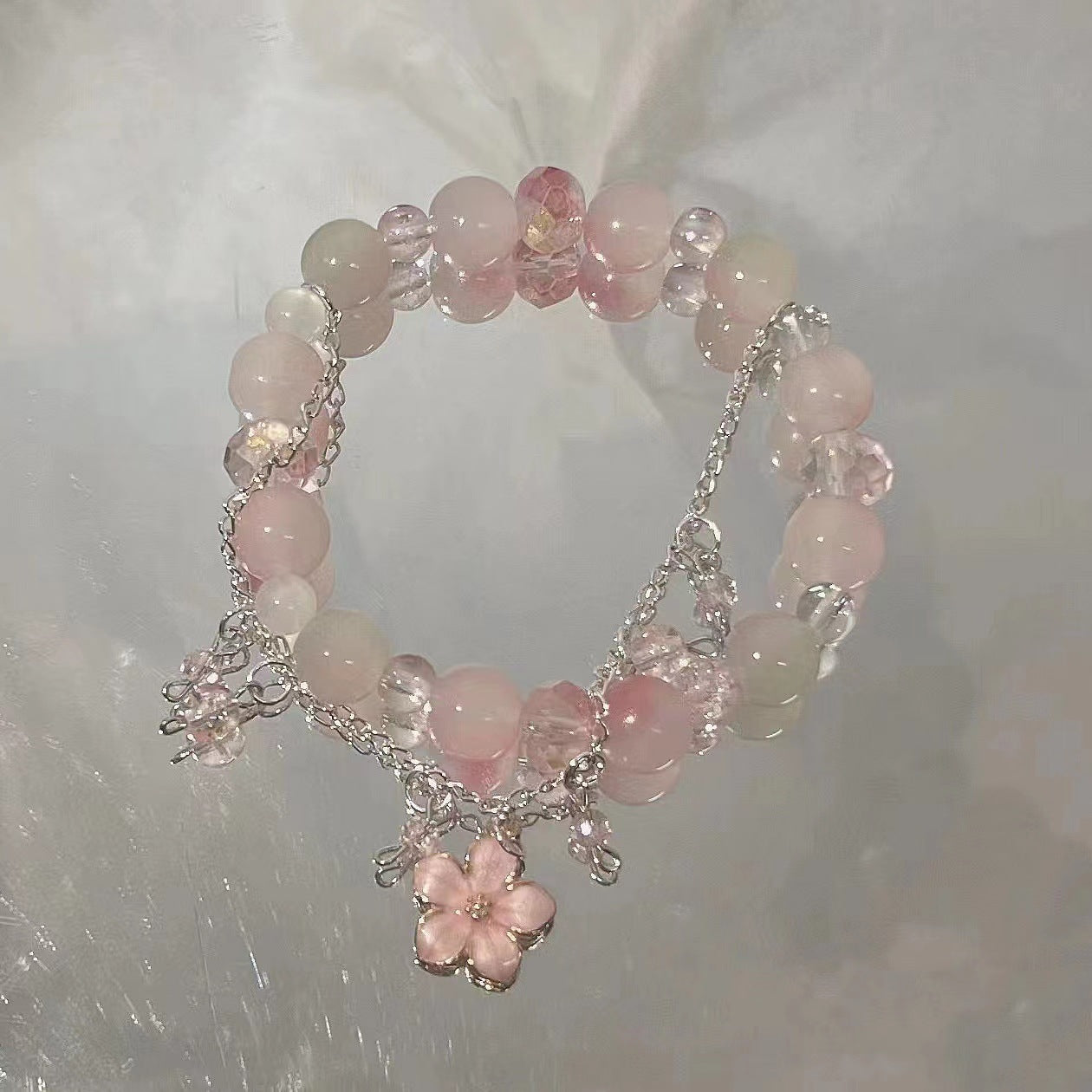 Bracciale rosa con perline Opal XINGX Cn324