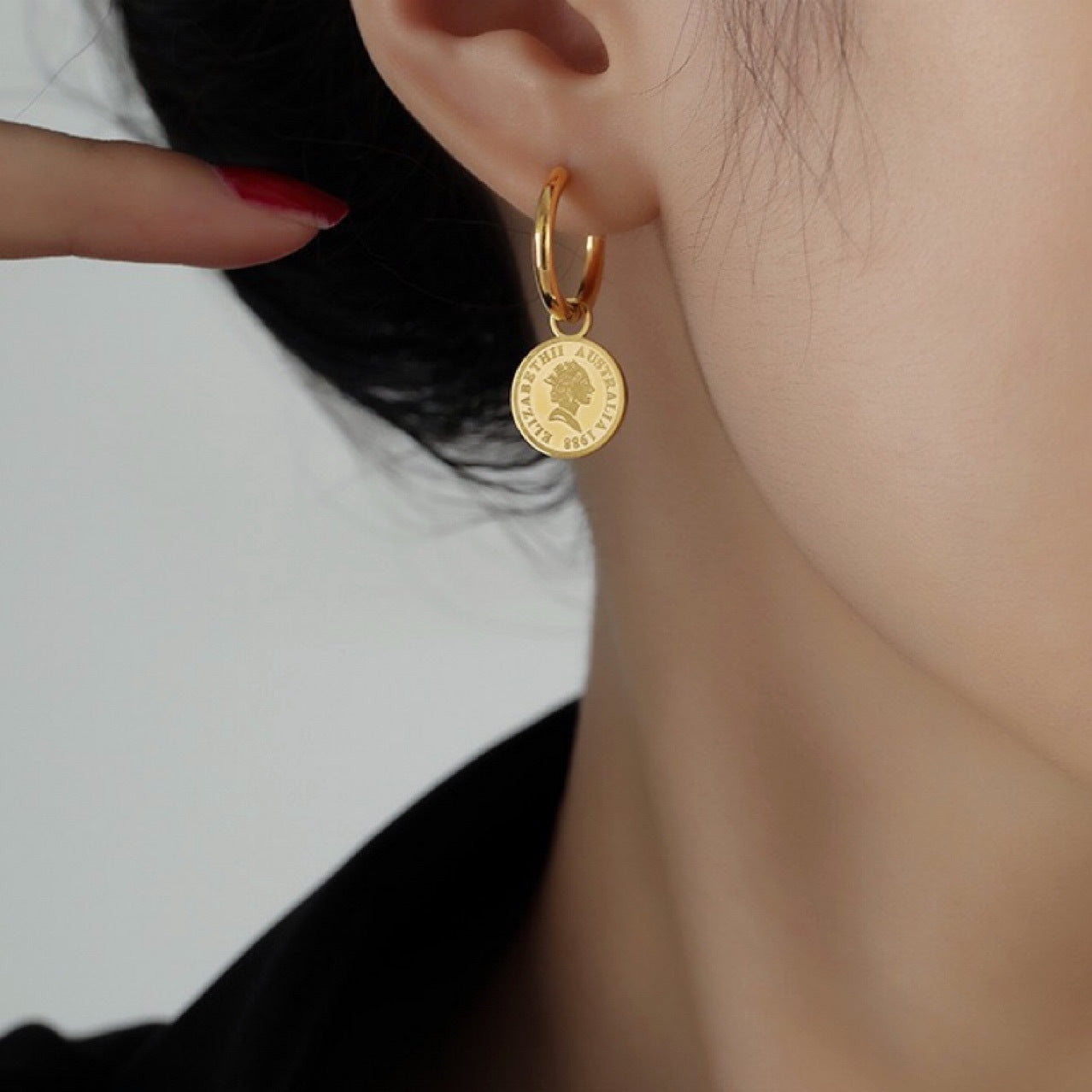 Titanium Steel Rose Gold Ear Clip Cn0256