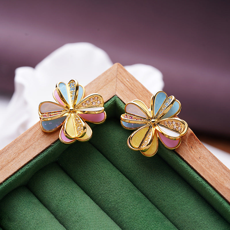 Clover Fashionable and Versatile Earrings Cn0262