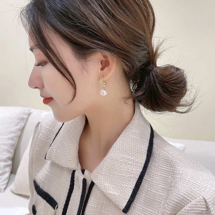 Elegant Pearl Diamond Earrings Detachable Beautiful Personality Earrings Cn511