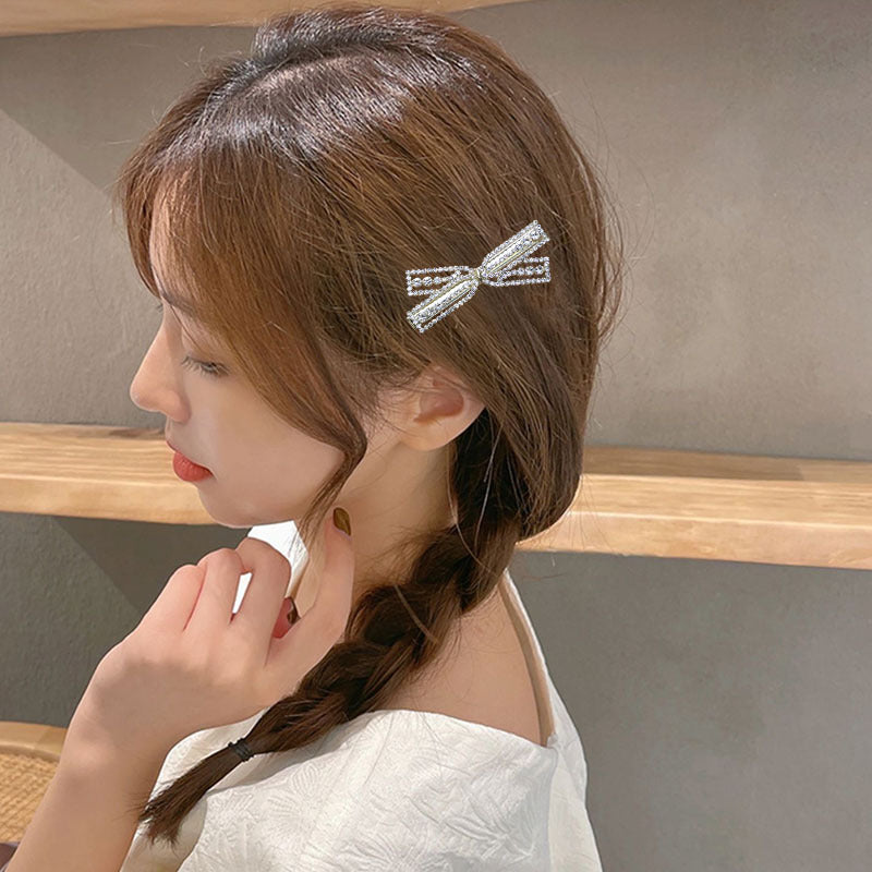 Rhinestone Full Diamond Super Flash Side Clip Bangs Clip Back Head Hairpin Cn486