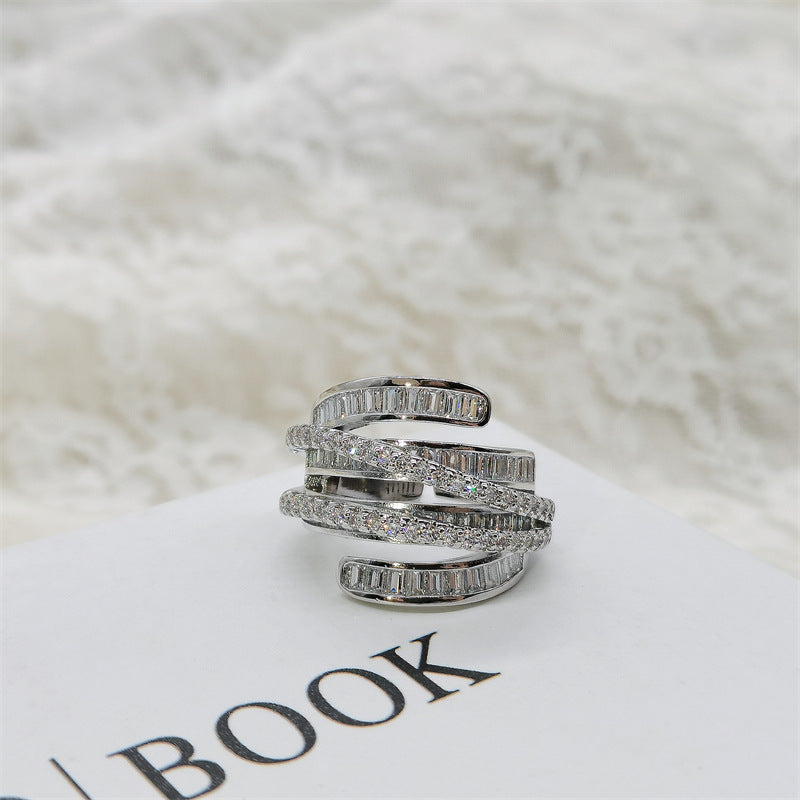 Winding Irregular Ring Female Opening Fashionable Temperamental All-Match Cn576