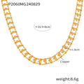 European and American retro sweet double-layer stacked peach heart necklace environmentally friendly copper plating PVD vacuum plating trendy jewelry