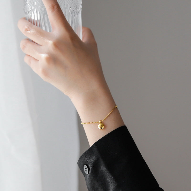 Niche Gold Vintage Lucky Beanie Bracelet Cn0252