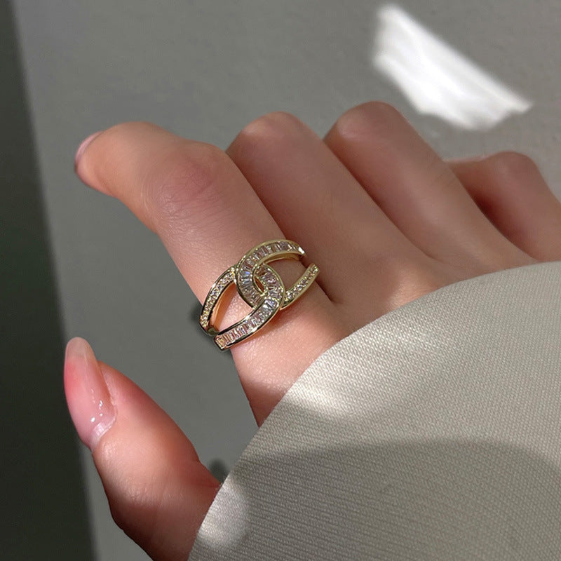 Temperament Open-End Zircon Ring Cn489