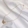 Vòng cổ mặt dây chuyền hình bướm đính đá Zircon siêu nhỏ cn363