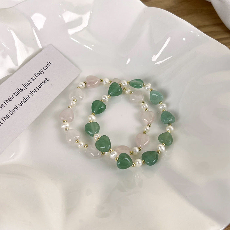 Love Strawberry Quartz Bracelet Hand Jewelry Cn402