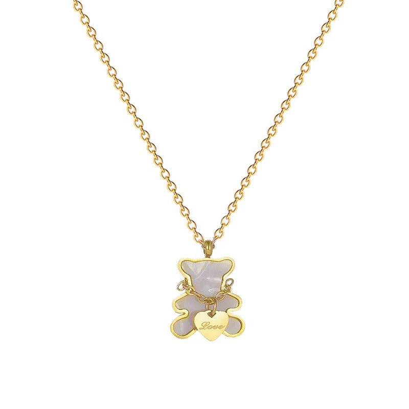 Heart Bear Minimalist Necklace Cn0273