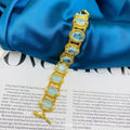Retro Stud Earrings Gold-Plated Oval Gem Graceful Earrings Cn568
