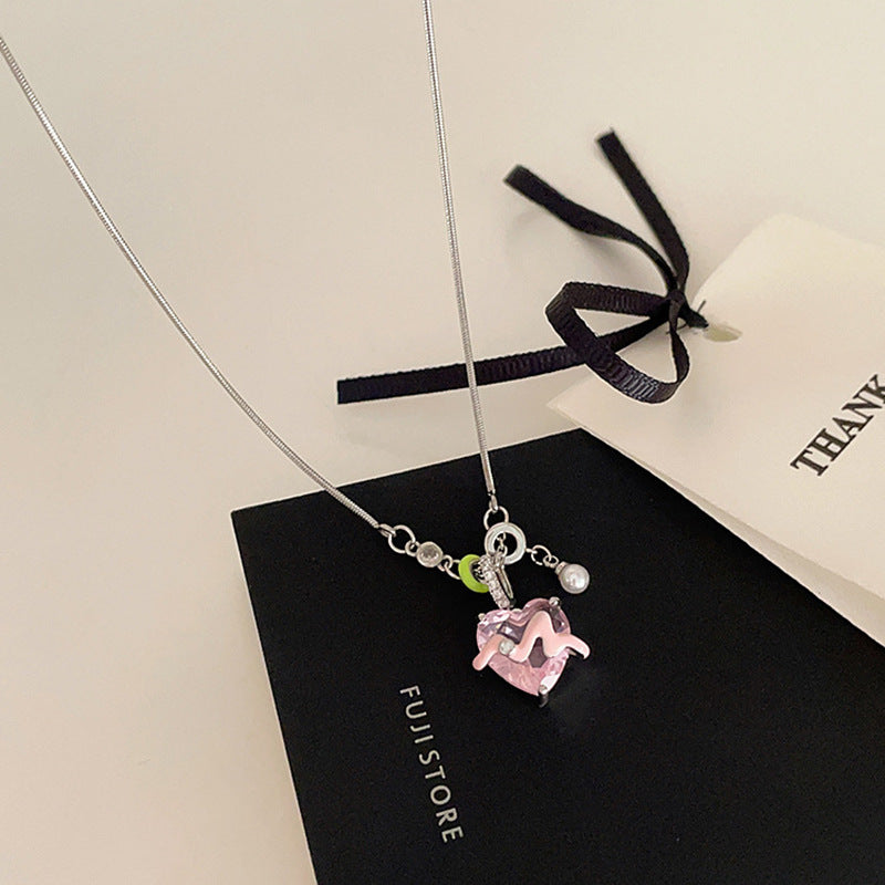 Loving Heart Zircon Necklace Cn392