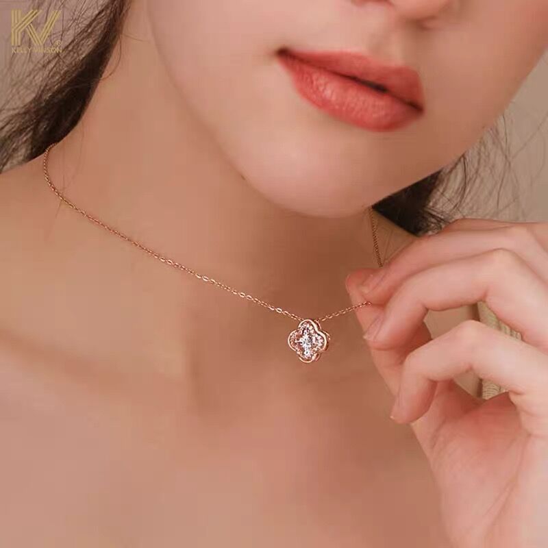 Rose Gold Sweater Chain Diamond Necklace Cn510