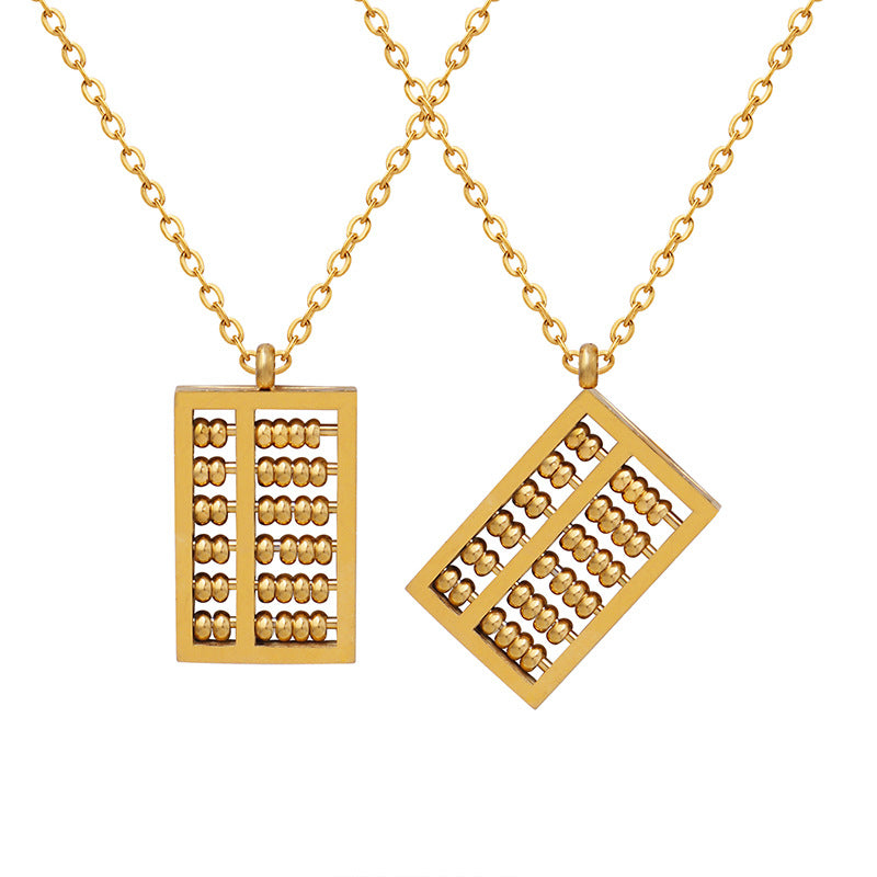 Personalized Small Abacus Pendant Necklace Cn567