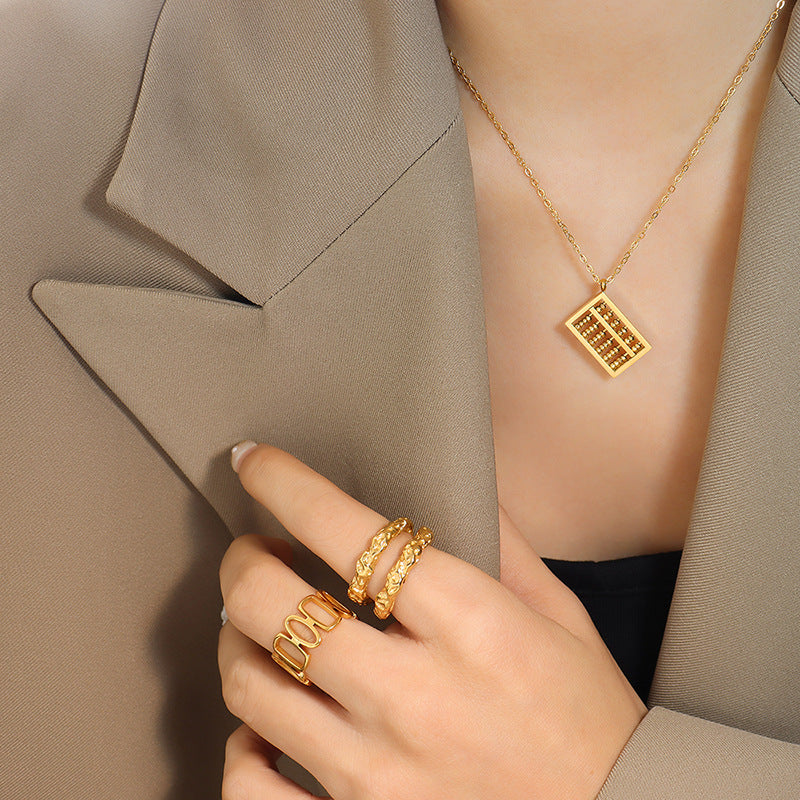 Personalized Small Abacus Pendant Necklace Cn567