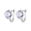 Fashion Round Roebuck Ladies Earrings Zircon Round Ear Clasps Large Diamond Earrings