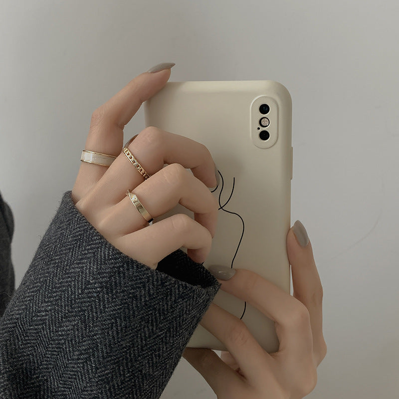 Three-Piece Ring Set Retro Index Finger Ring Open Adjustable Ring Ring Cn503