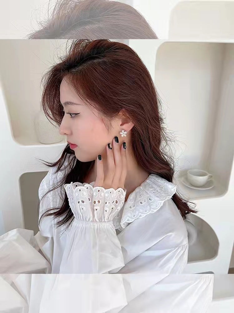 New Flower Ear Studs Rotatable Cn0102