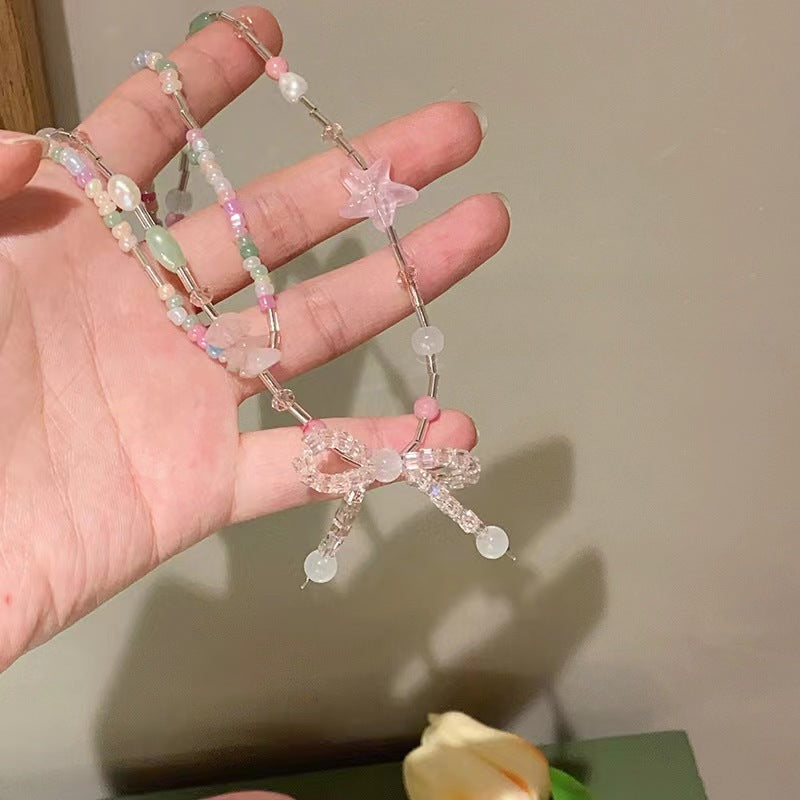 Crystal XINGX Bow Necklace Cn521