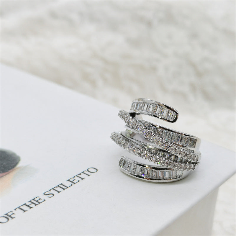 Winding Irregular Ring Female Opening Fashionable Temperamental All-Match Cn576