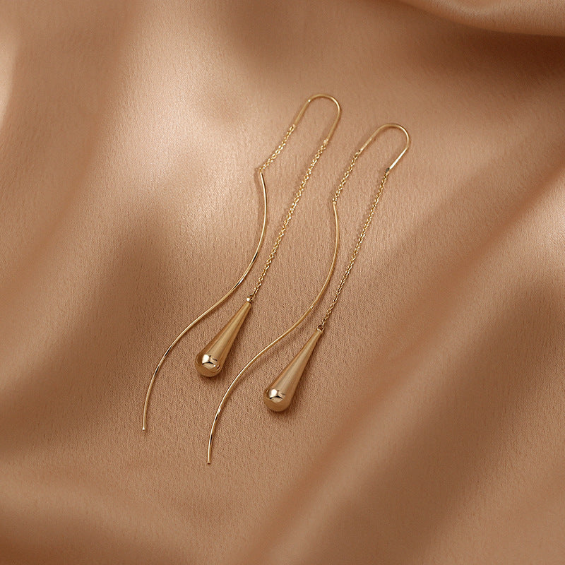 Tassel Hanging Earrings Female Long Eardrop Stud Earrings Cn574