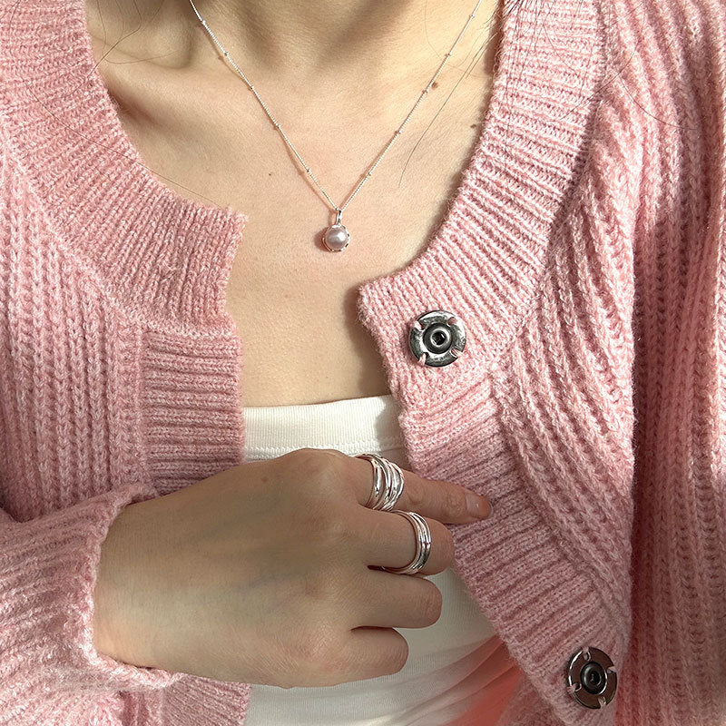 Freshwater Pearl Necklace Women's Simple Cn411