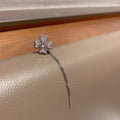 Micro Inlaid Zircon Lucky Flower Long Tassel Ear Clips No Pierced Can Wear Ear Clip Cn553