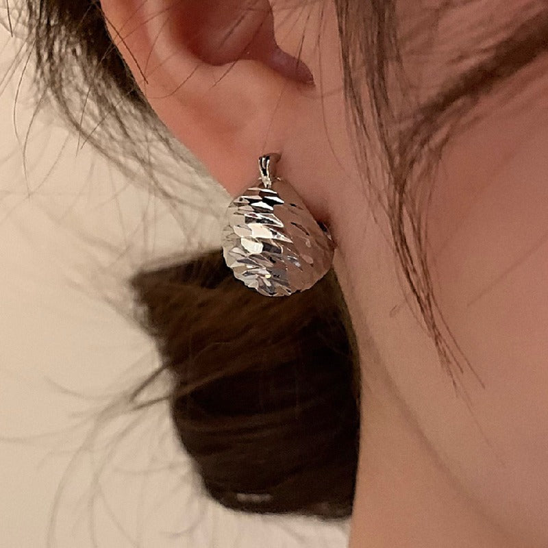 Gold Beanie Earrings Niche Design Sequined Earrings Cn413