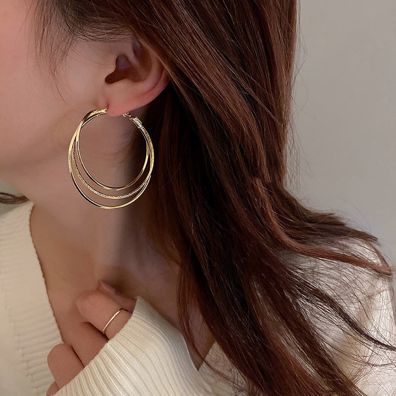 Metal Circle Earrings Cn417