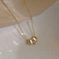 Simple Zircon Fritillary Necklace Cn497
