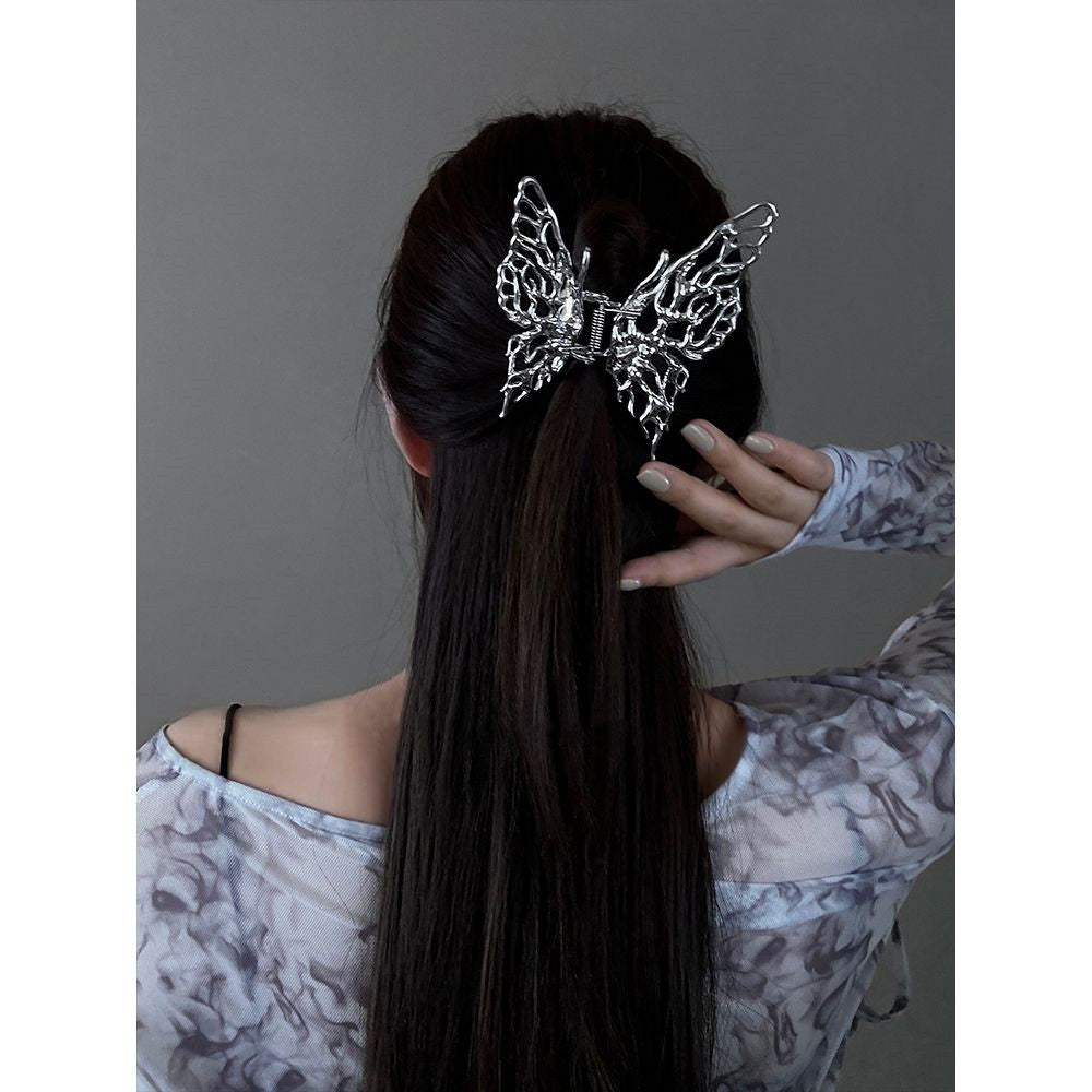Metal Liquid Butterfly Barrettes Cn0243