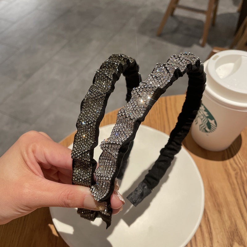 Super Flash Rhinestone Headband Rhinestone Pleated Beautiful Headband Cn507