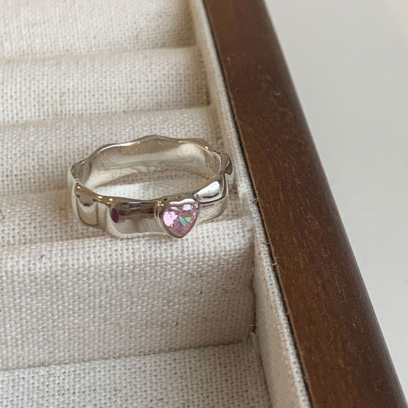 Rainbow Color Zircon Ring Opening Adjustable Ring Cn0304