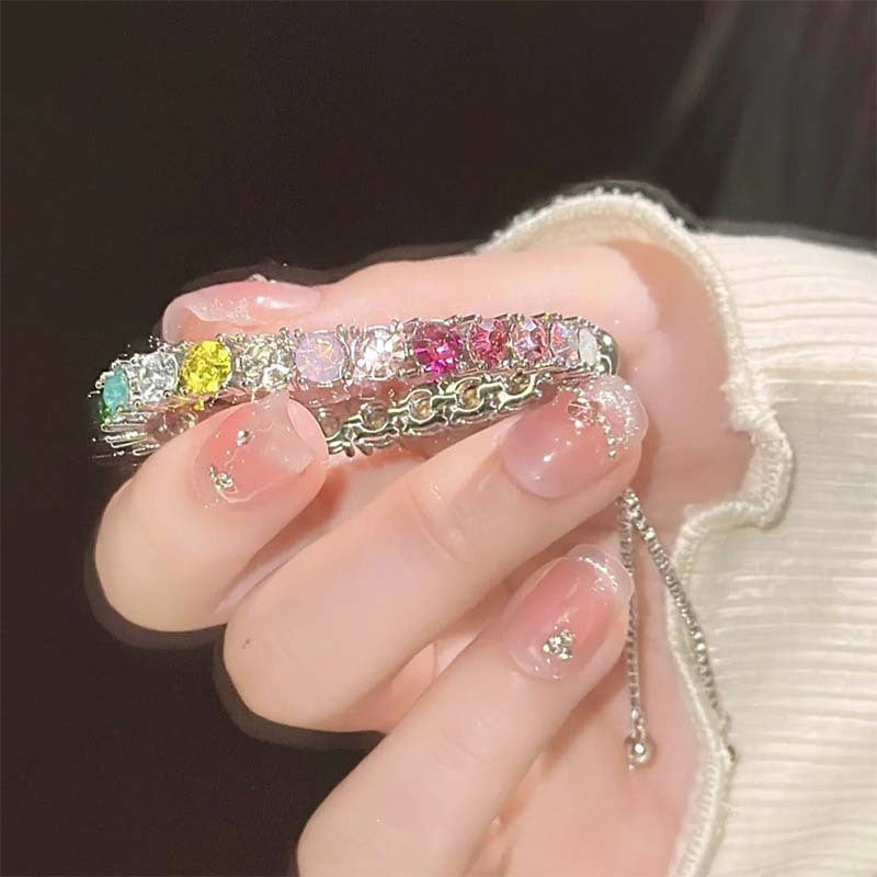 여성을위한 다채로운 캔디 컬러 지르콘 팔찌 Cn374