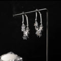 Pendientes de flecos largos de película de estrella de cinco puntas Cn359