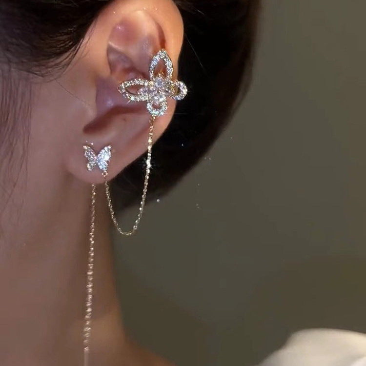 나비 통합 귀 문자열 귀걸이 Cn364
