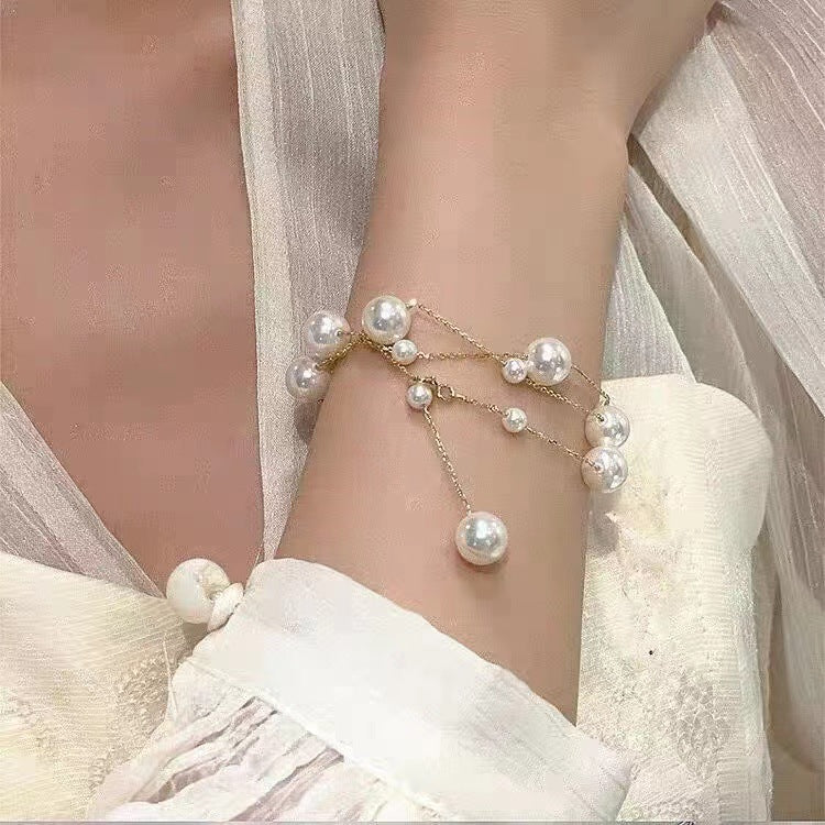 Starry Pearl Necklace Clavicle Chain Cn447