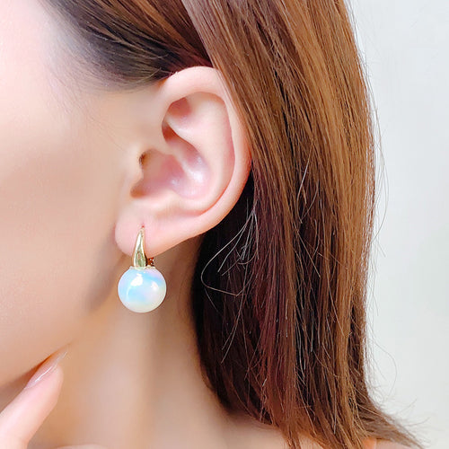 Copper Buckle Bright Color Pearl Ear Clip Cn530