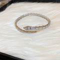 Zircon Serpentine Open-Ended Bracelet Cn343