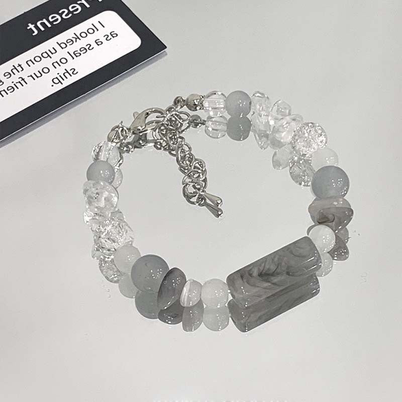 Gelang manik-manik biru safir Cn325