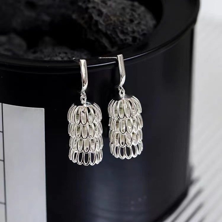 Cage Mid-Moon 18K Electroplated Eardrops Cn0223
