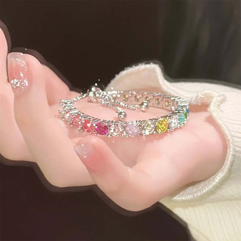 여성을위한 다채로운 캔디 컬러 지르콘 팔찌 Cn374