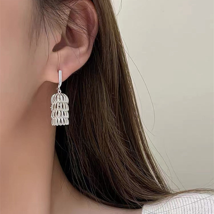 Cage Mid-Moon 18K Electroplated Eardrops Cn0223