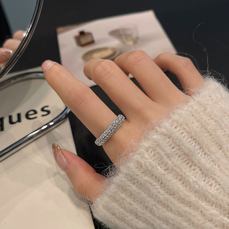 Diamond Square Open Ring Cn469