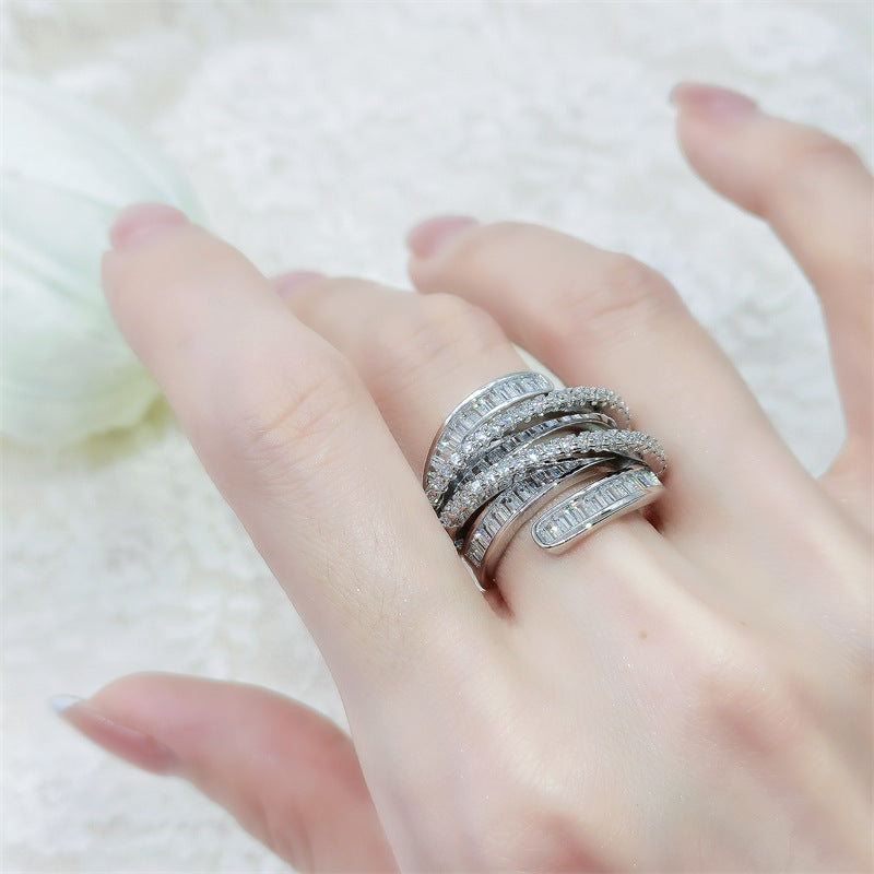 Winding Irregular Ring Female Opening Fashionable Temperamental All-Match Cn576