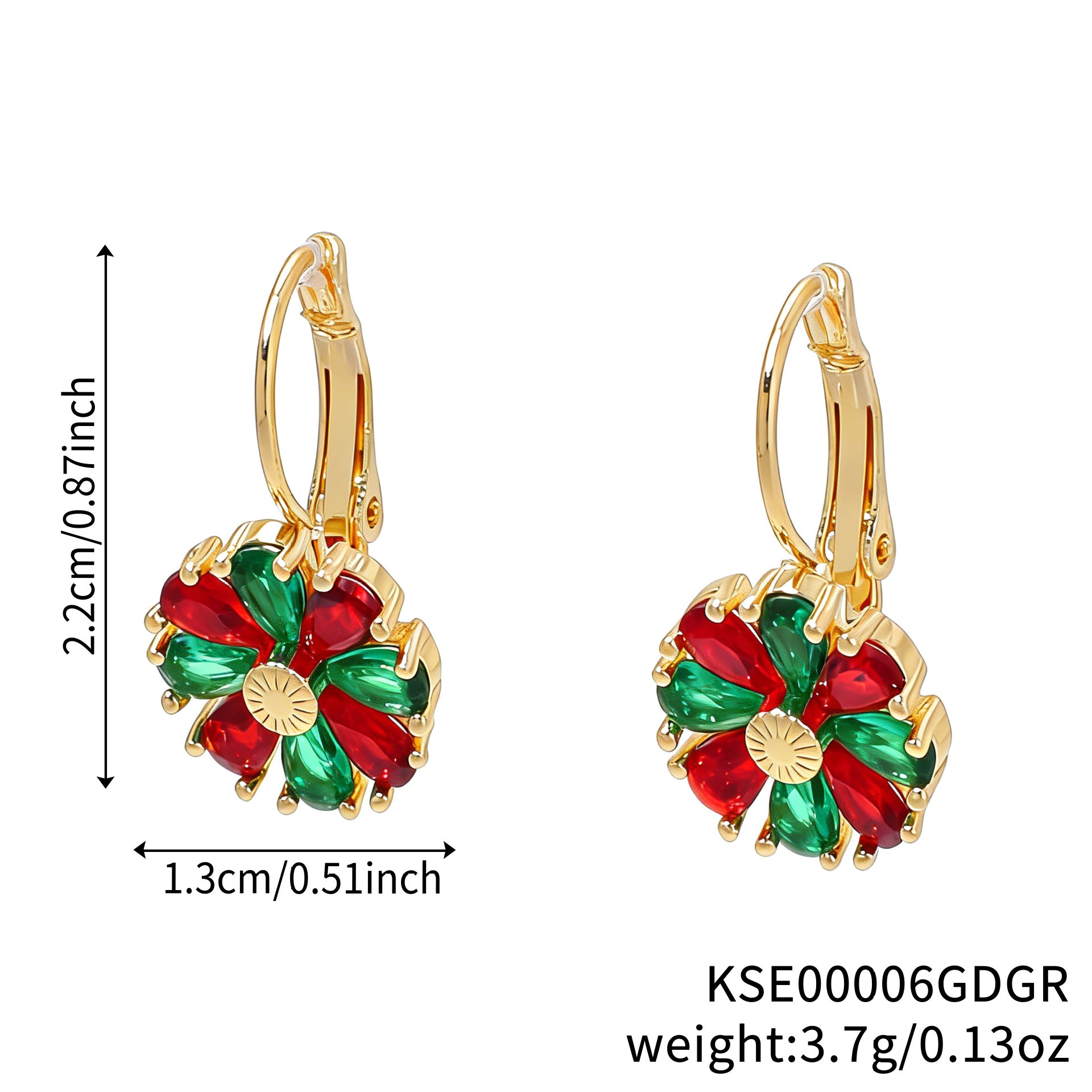 Floral fresh earrings new women's stud earrings zircon design earrings ear buckles