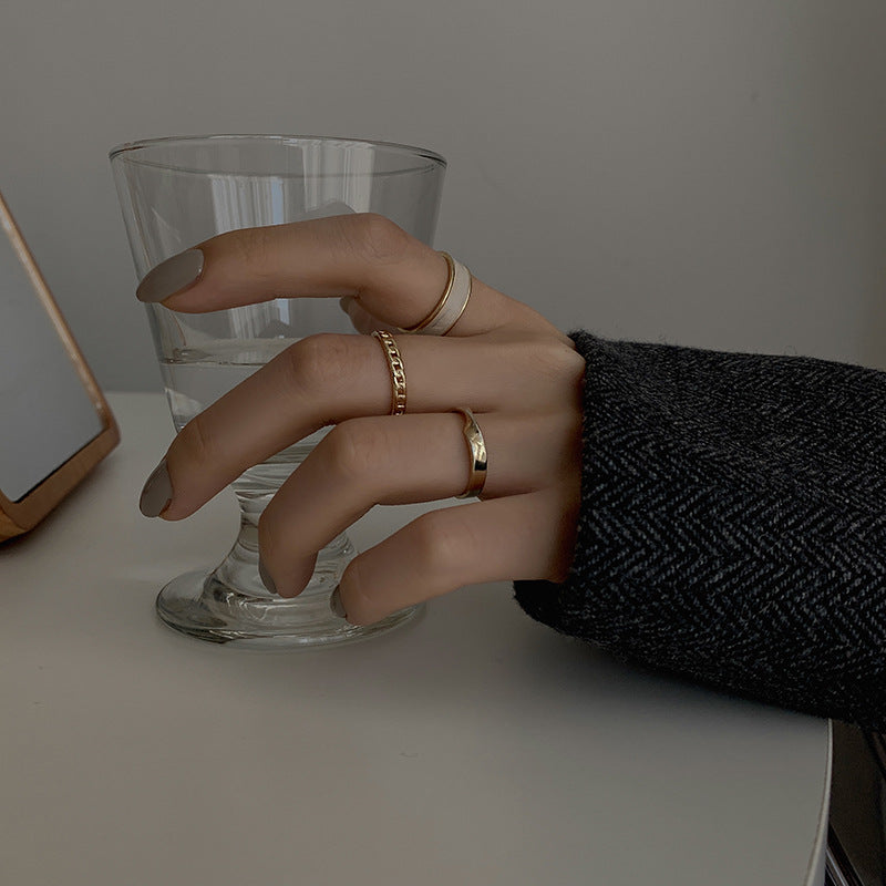 Three-Piece Ring Set Retro Index Finger Ring Open Adjustable Ring Ring Cn503