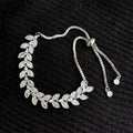 Zircon Wheat Leaves Pull Bracelet Cn0306