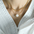 Cotton Bead Pendant Double Layer Blade Chain Jewelry Clip Bead Necklace Can Be Worn Separately Cn559