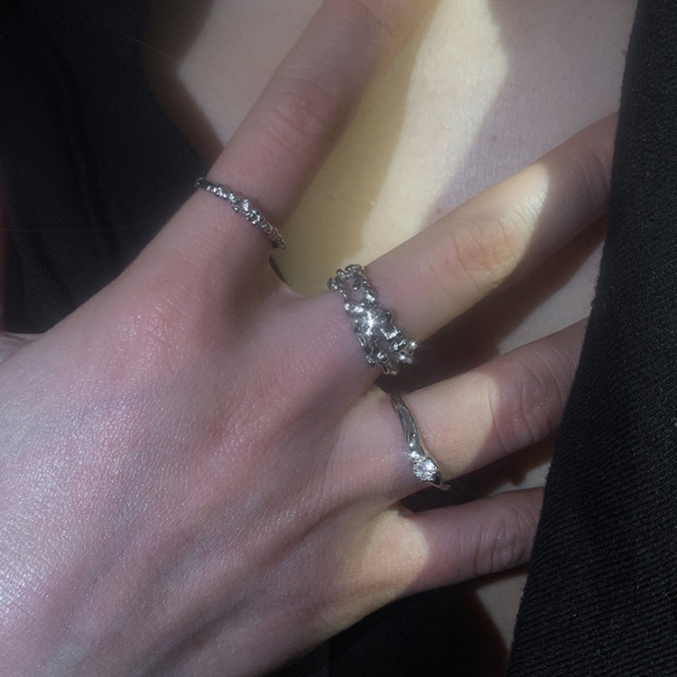 Metal Open-End Zircon Ring Set Cn480